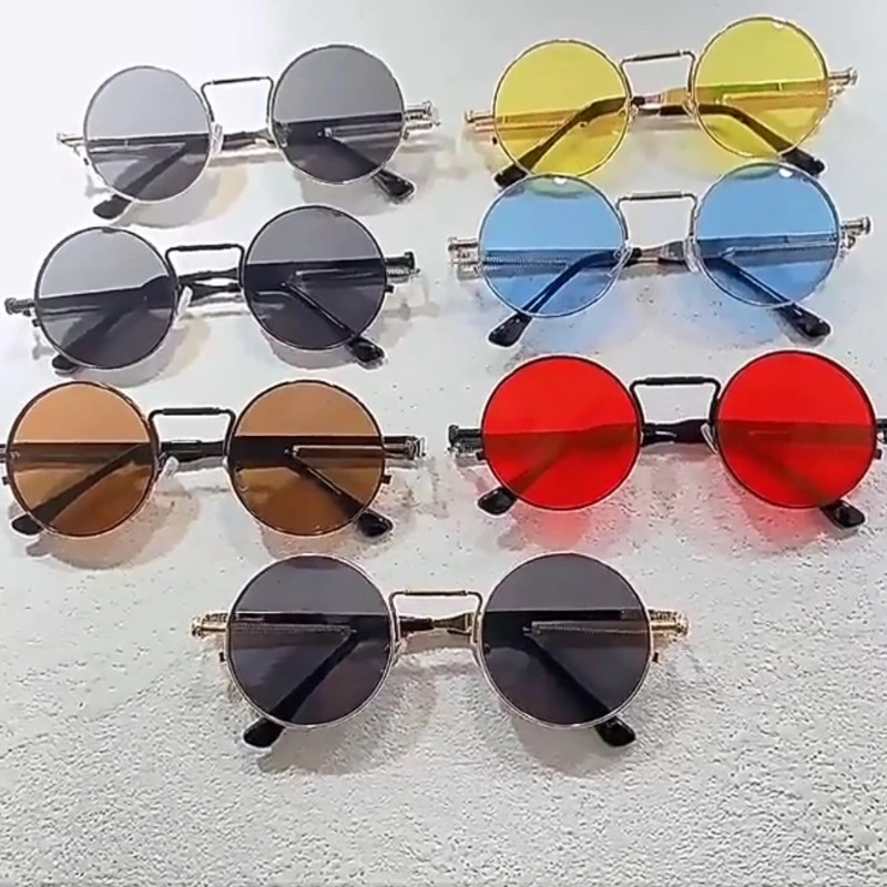 Women'S Fashion Eyeglass Frames - Vintage Metal Frame Round Sunglasses Women