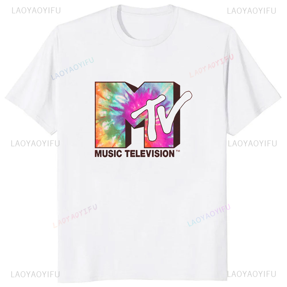 Women'S Fashion Graphic Tees - Classic MTV Retro Design Logo Printed