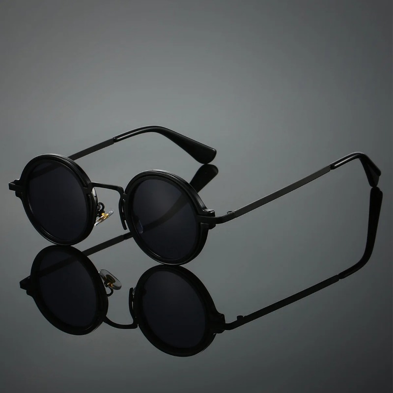 Women'S Fashion Eyeglass Frames - New Retro Metal Round Frame Sunglasses