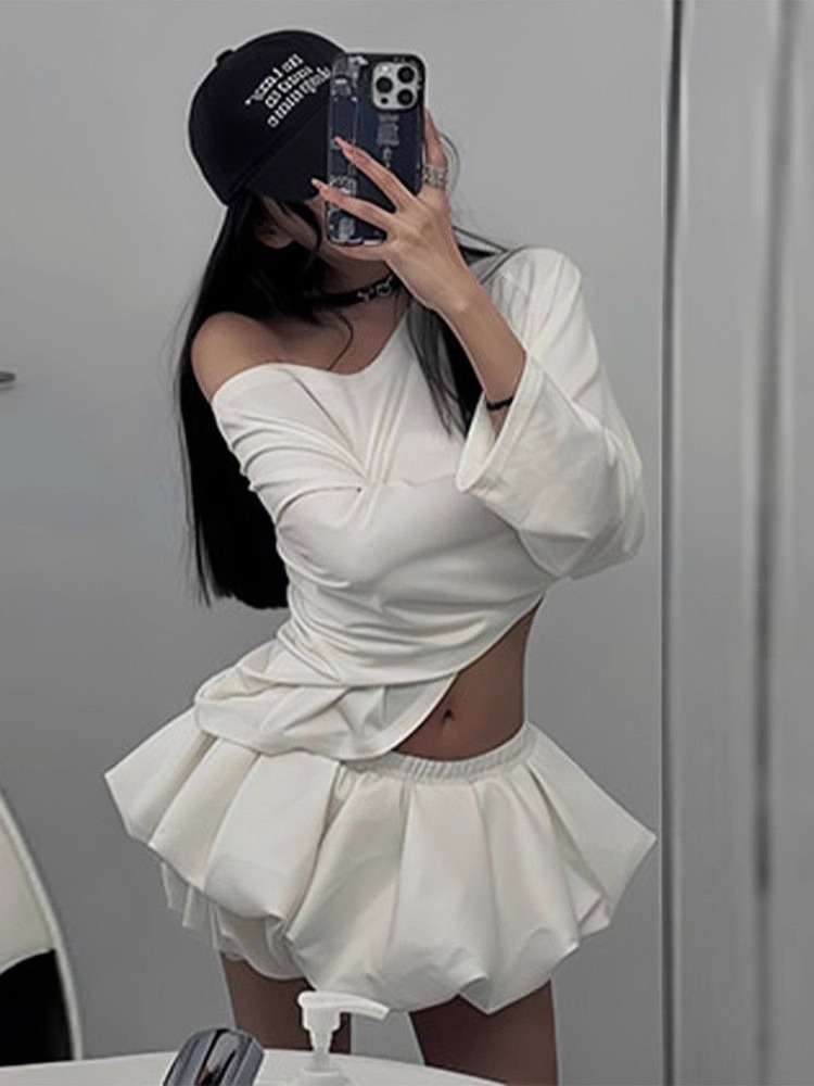 2025 Harajuku Fashion Design C - Asymmetric Top Women review and price