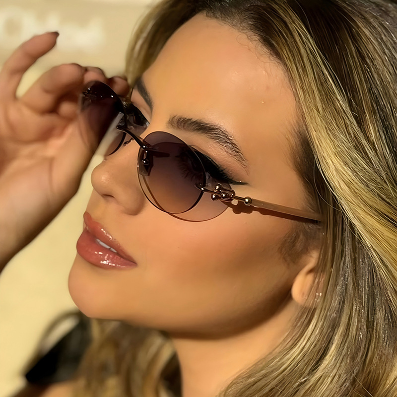 New Metal Frameless Oval Woman - Women'S Fashion Eyeglasses review and price