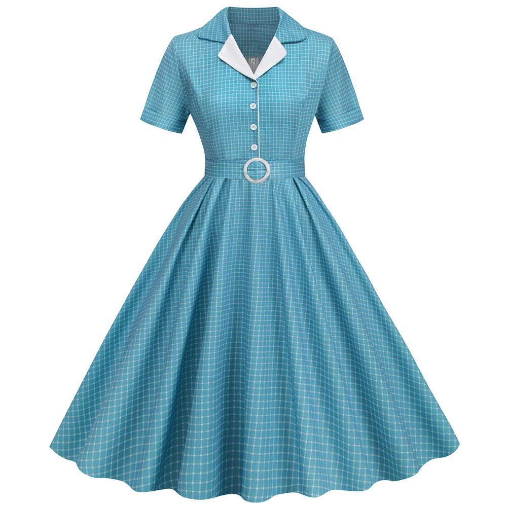 Plaid Vintage Office Summer Dr - Women'S Fashion From The 60S review and price