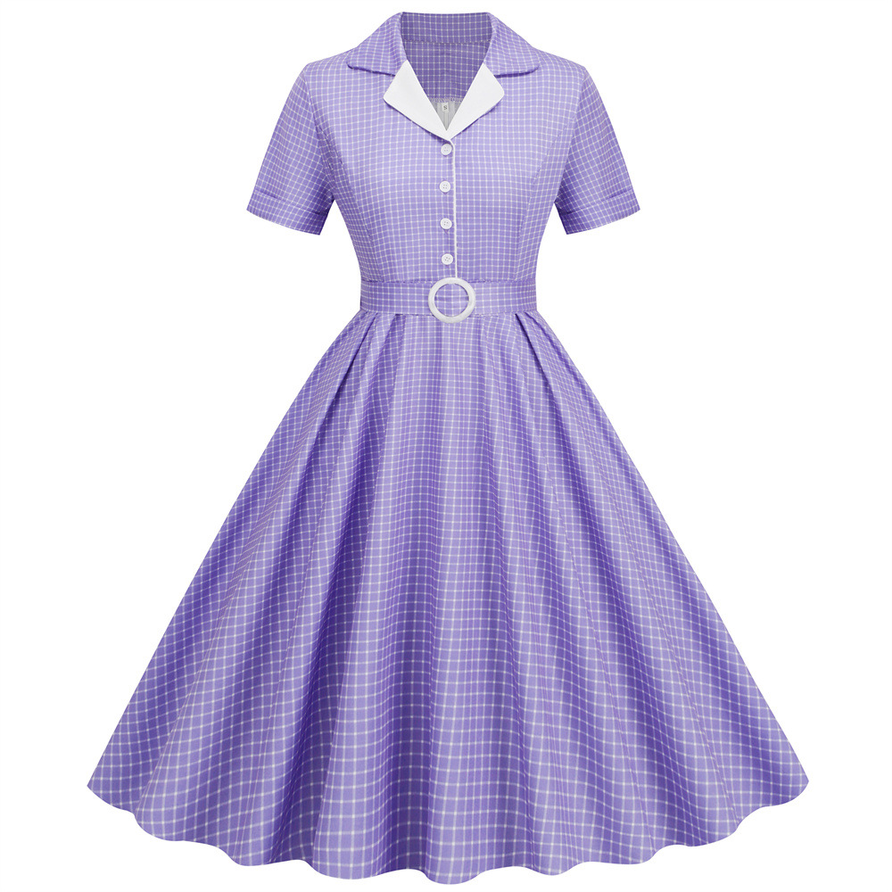Plaid Vintage Office Summer Dr - Women'S Fashion From The 60S review and price