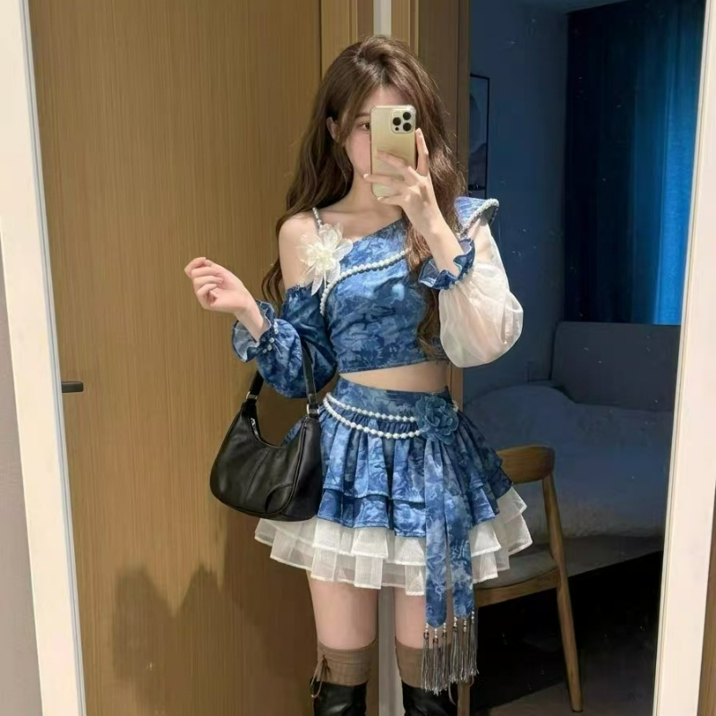 Japanese Style Vintage Elegant - Asymmetric Top Women review and price
