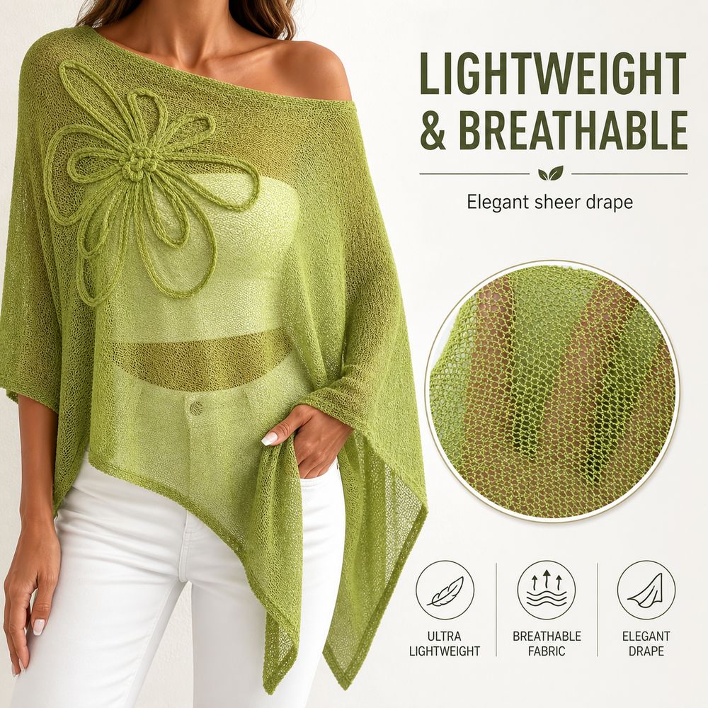 Stylish Off Shoulder Poncho To - Asymmetric Top Women review and price